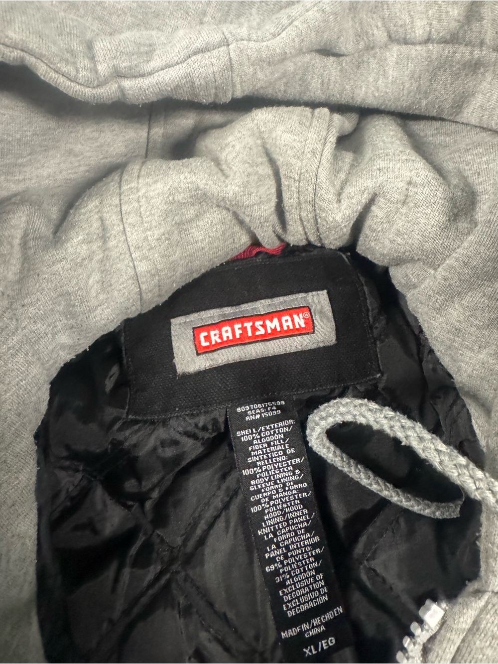 Craftsman Quilted Jacket with Gray Hood